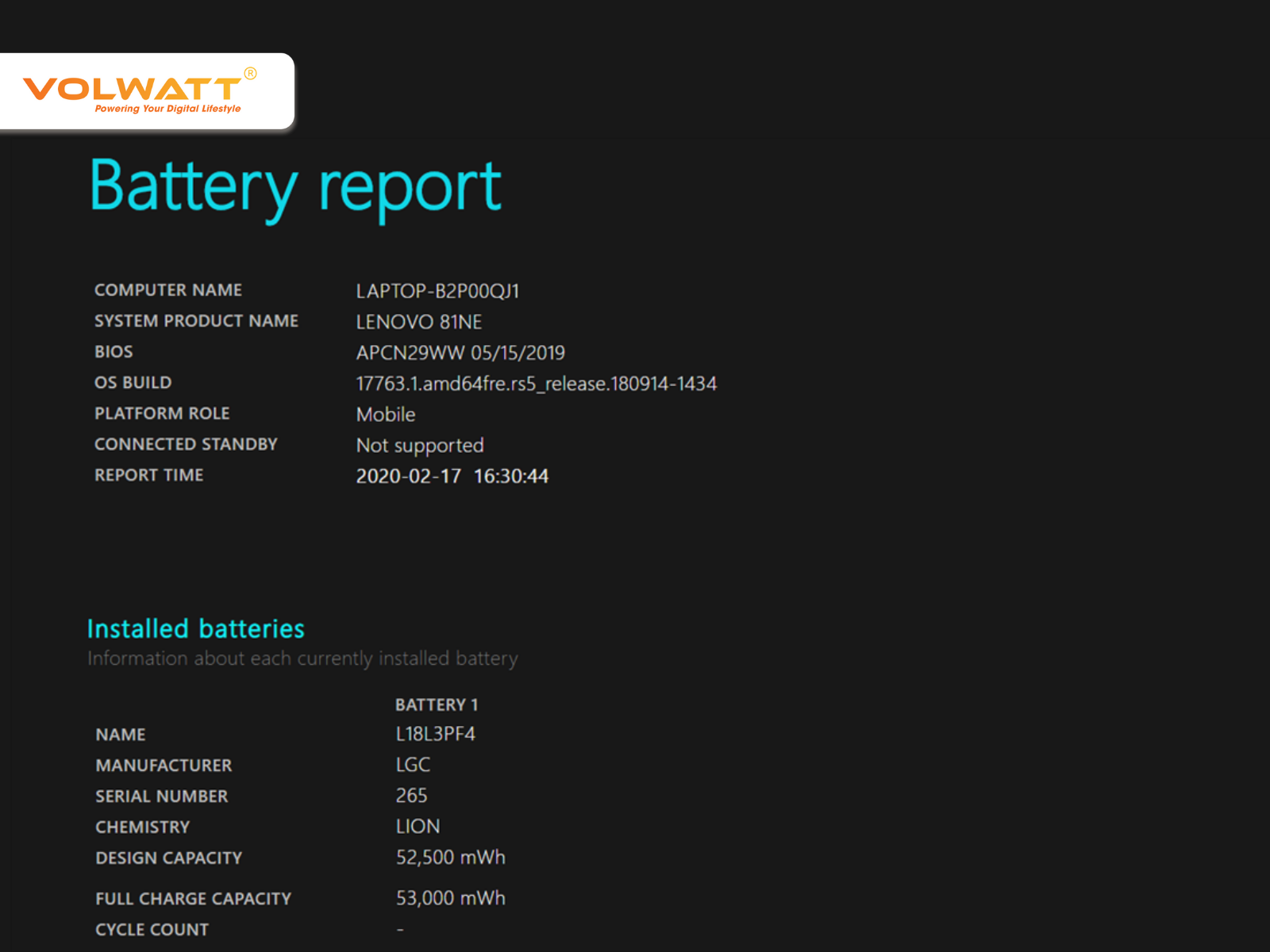 Cách kiểm tra tuổi thọ pin laptop 