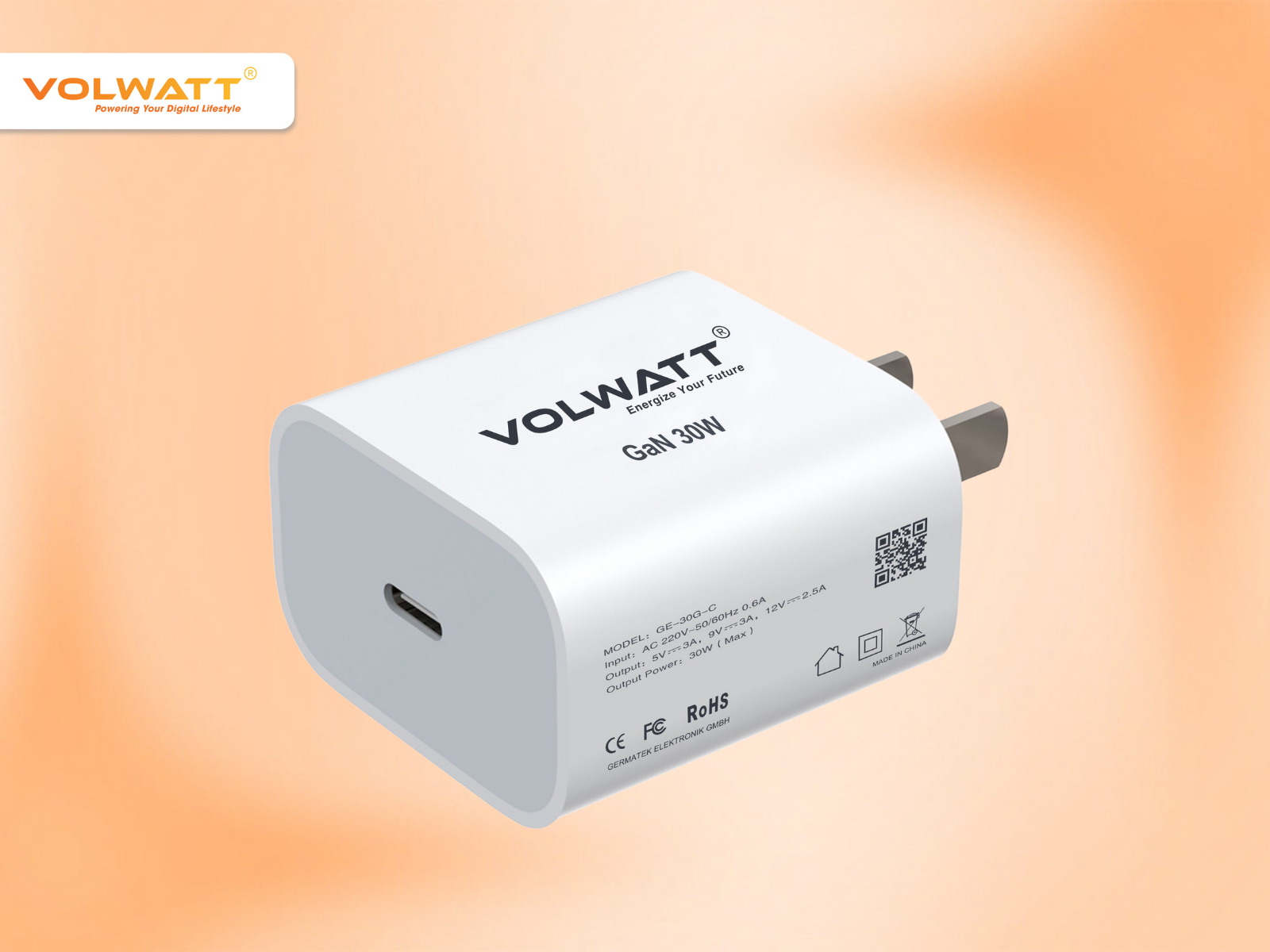 Củ sạc nhanh Volwatt GE-30G-C Super Fast Charger