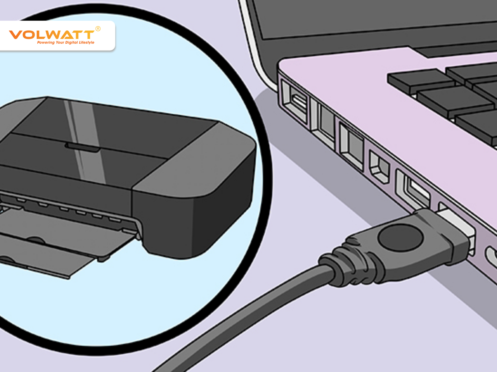 Máy in và máy quét sử dụng cáp truyền dữ liệu 
