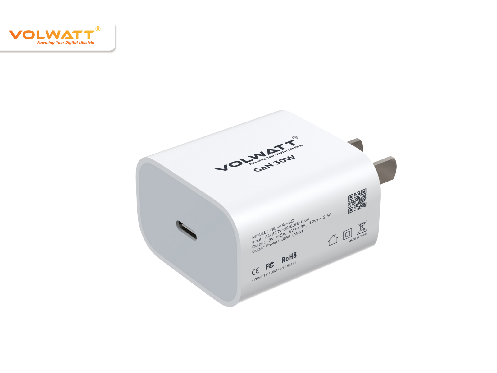 Củ sạc nhanh Volwatt 30W