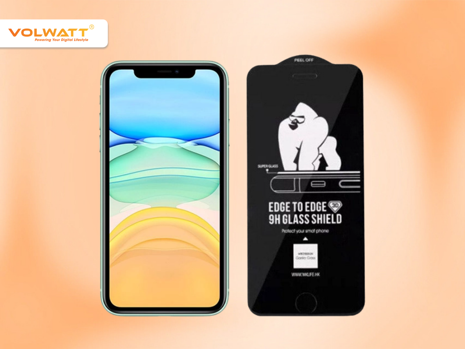 Miếng dán cường lực chống nhìn trộm cho iPhone 11 Pro Max Mipow KingBull HD