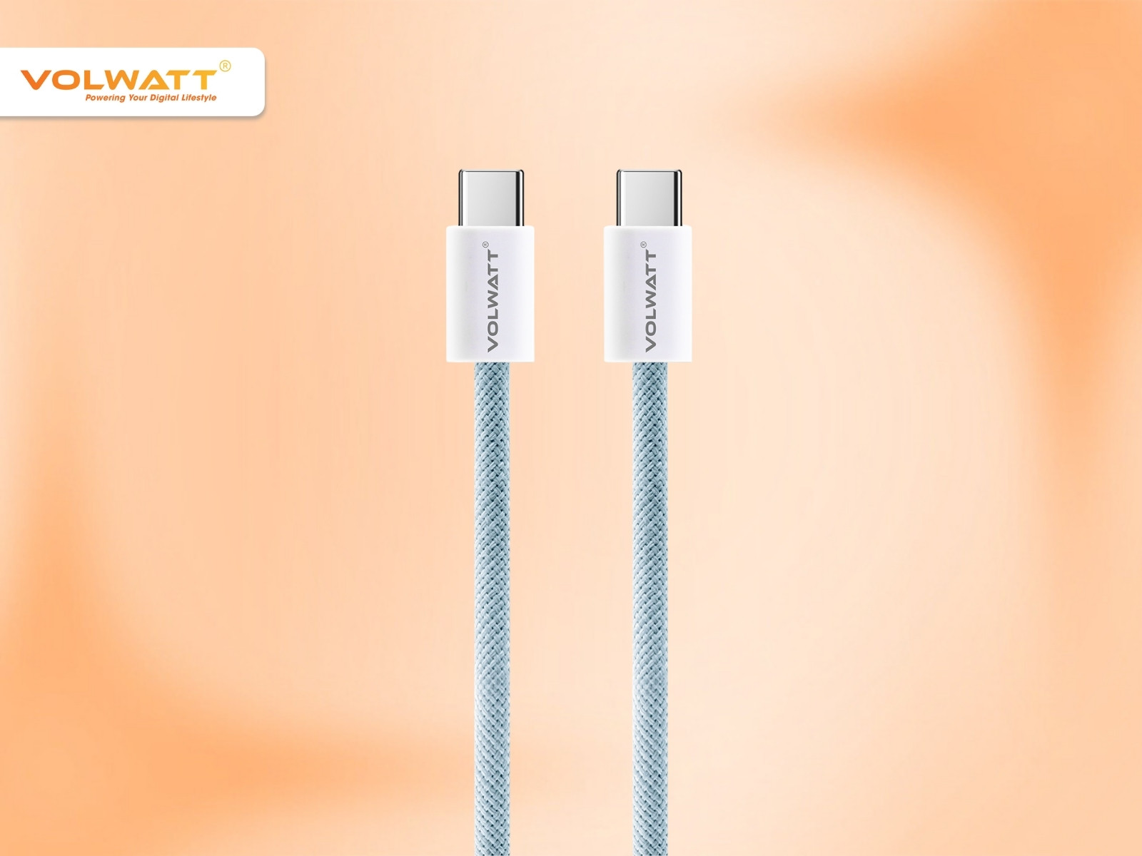 Cáp sạc siêu nhanh và truyền dữ liệu tốc độ cao Volwatt GE-036-CC (B) 60W Type-C to Type-C