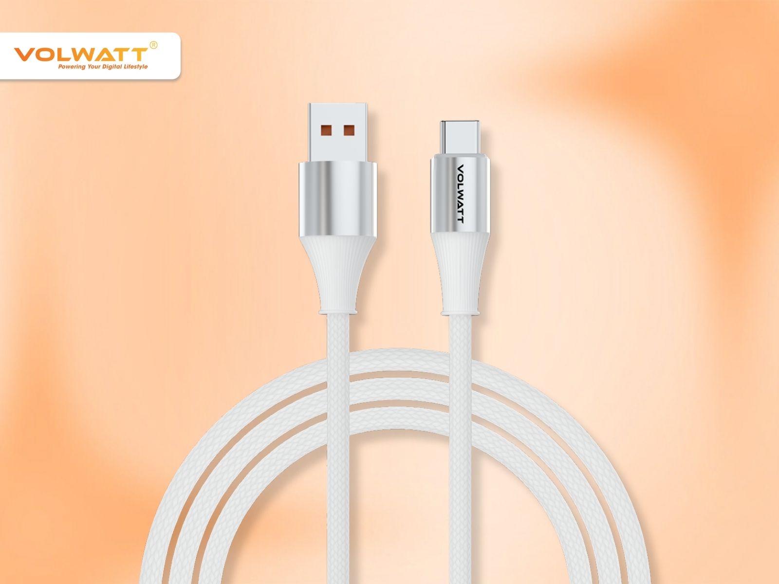 Cáp sạc siêu nhanh & truyền dữ liệu tốc độ cao Volwatt GE-S16-AC USB-A to Type-C