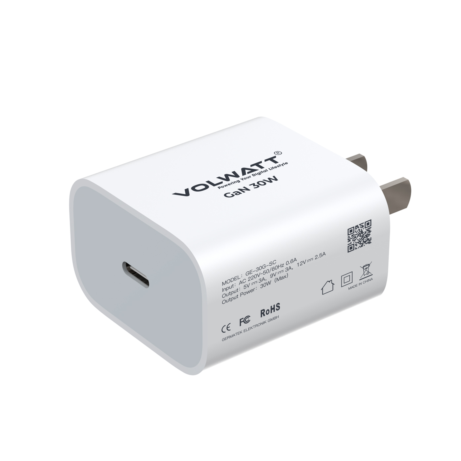 Củ sạc nhanh Volwatt GE-30G-SC Super Fast Charger