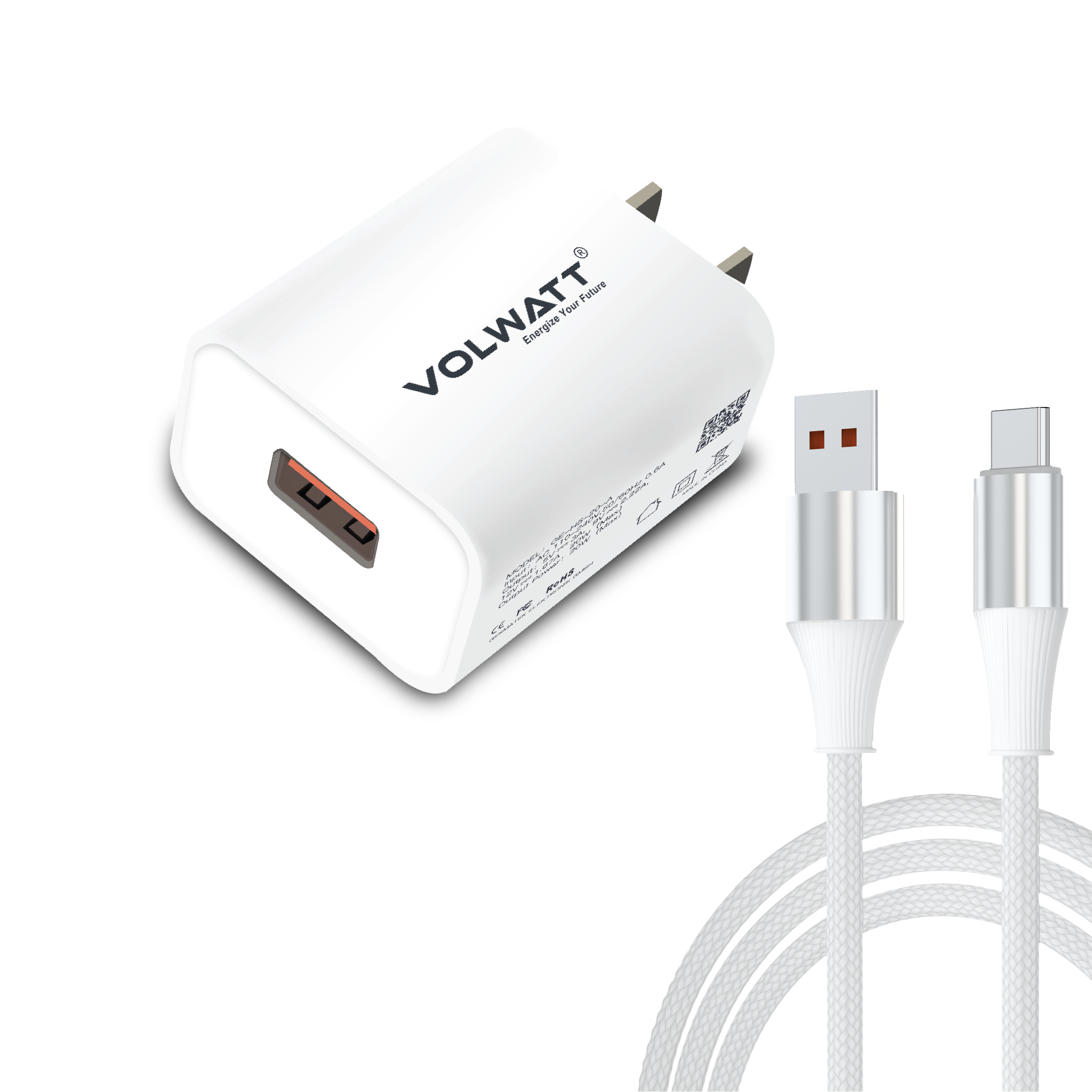 Bộ củ cáp sạc Volwatt GE-H5-20-AC 60W Fast Charger