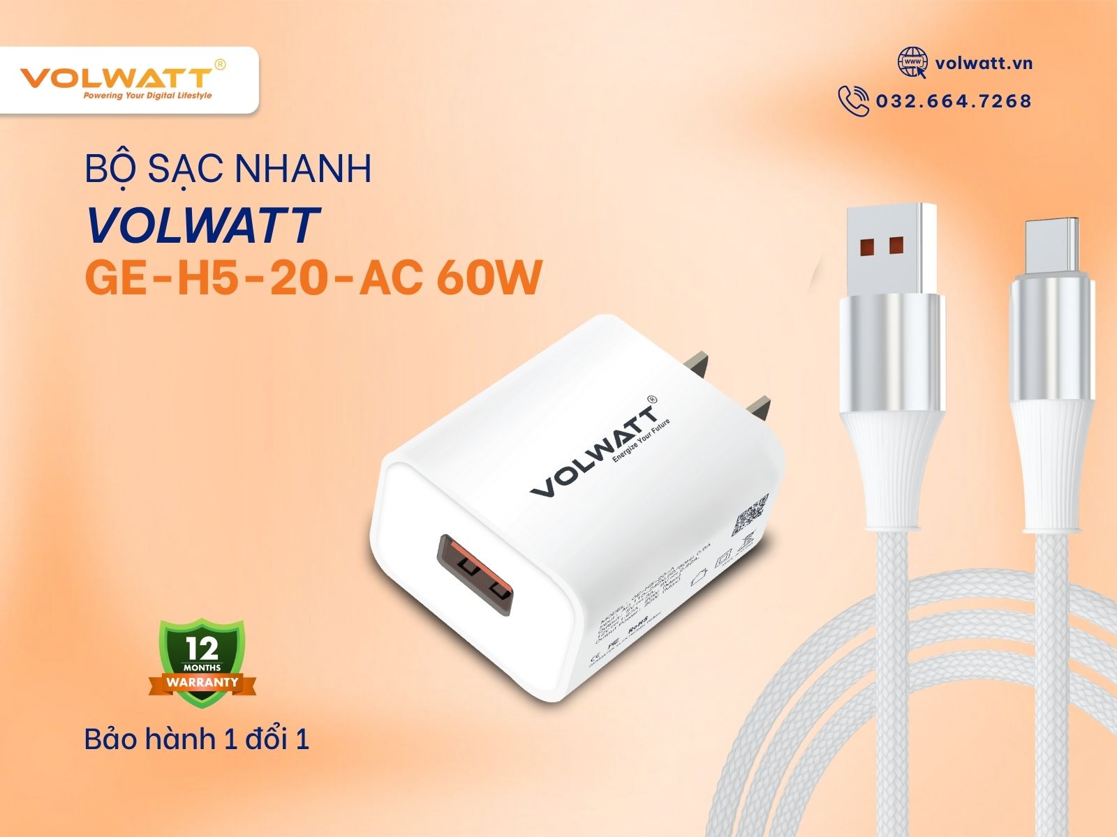 Bảo hành áp dụng toàn bộ hệ thống phân phối chính hãng Volwatt
