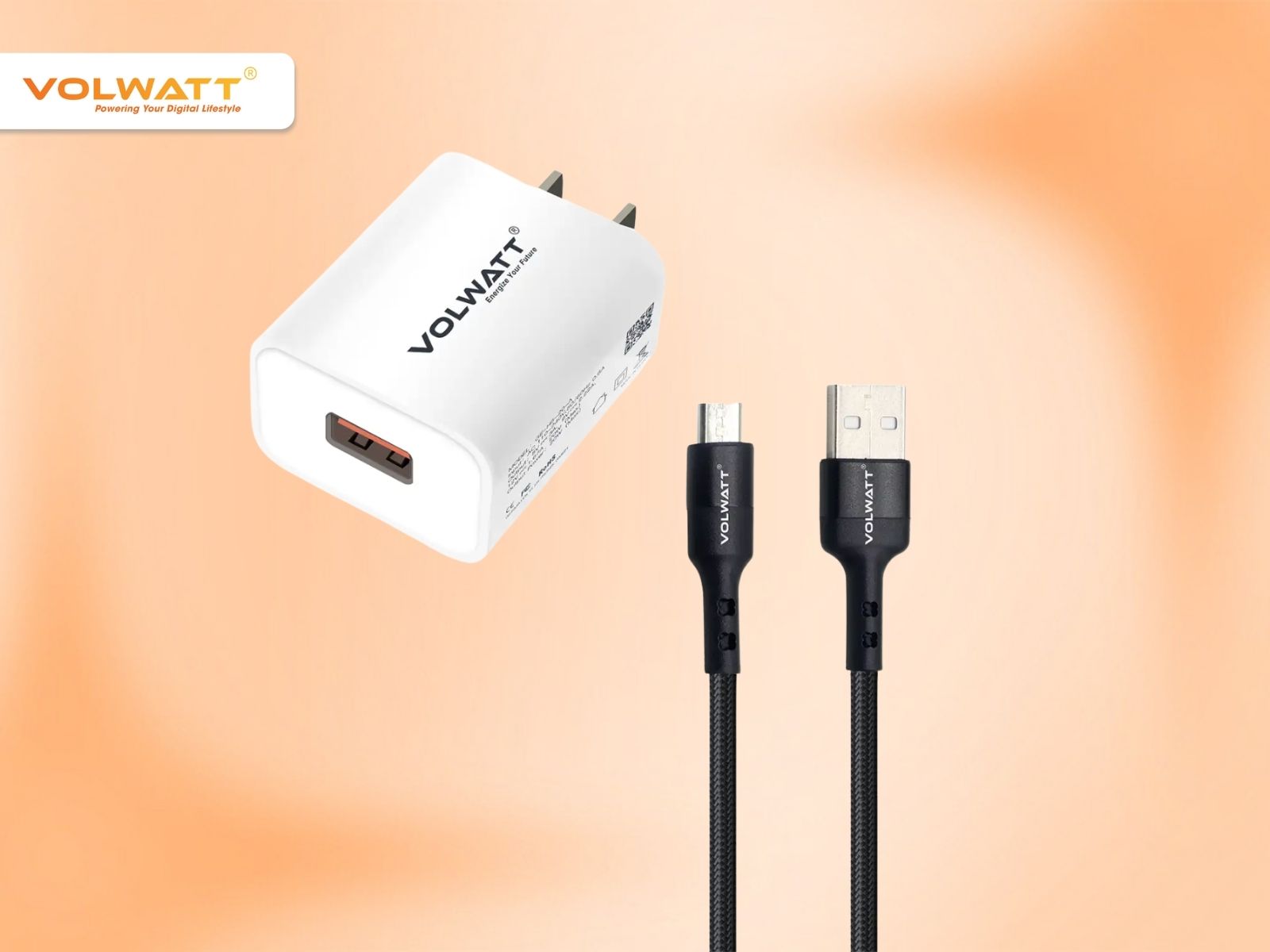 Bộ củ cáp sạc Volwatt GE-H5-20-AM 18W Fast Charger