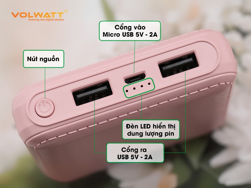 Đèn báo dung lượng giúp bạn biết trạng thái hoạt động của nó