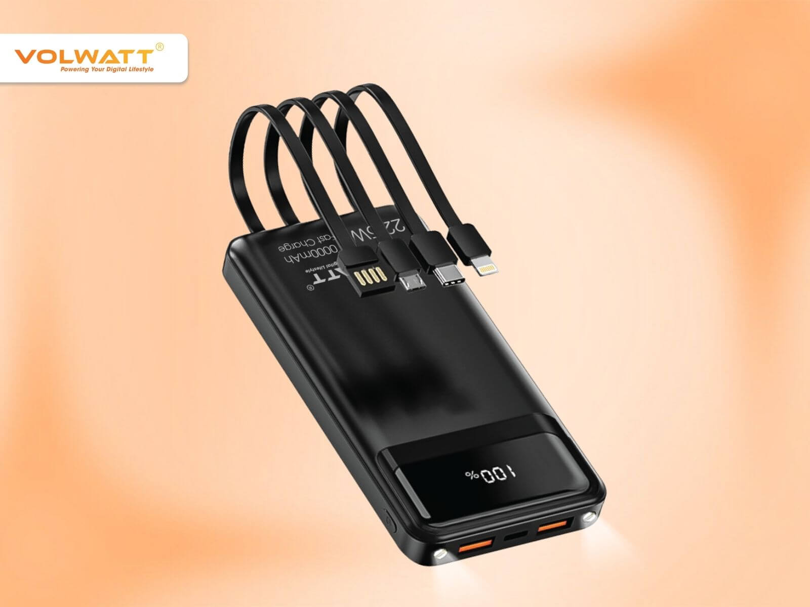 Volwatt GE-10K5 sở hữu chuẩn sạc nhanh kết hợp các tính năng an toàn