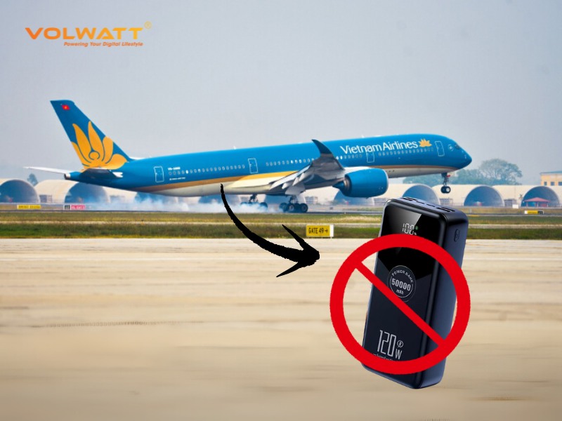 Các cục sạc có dung lượng quá lớn sẽ bị từ chối mang lên máy bay