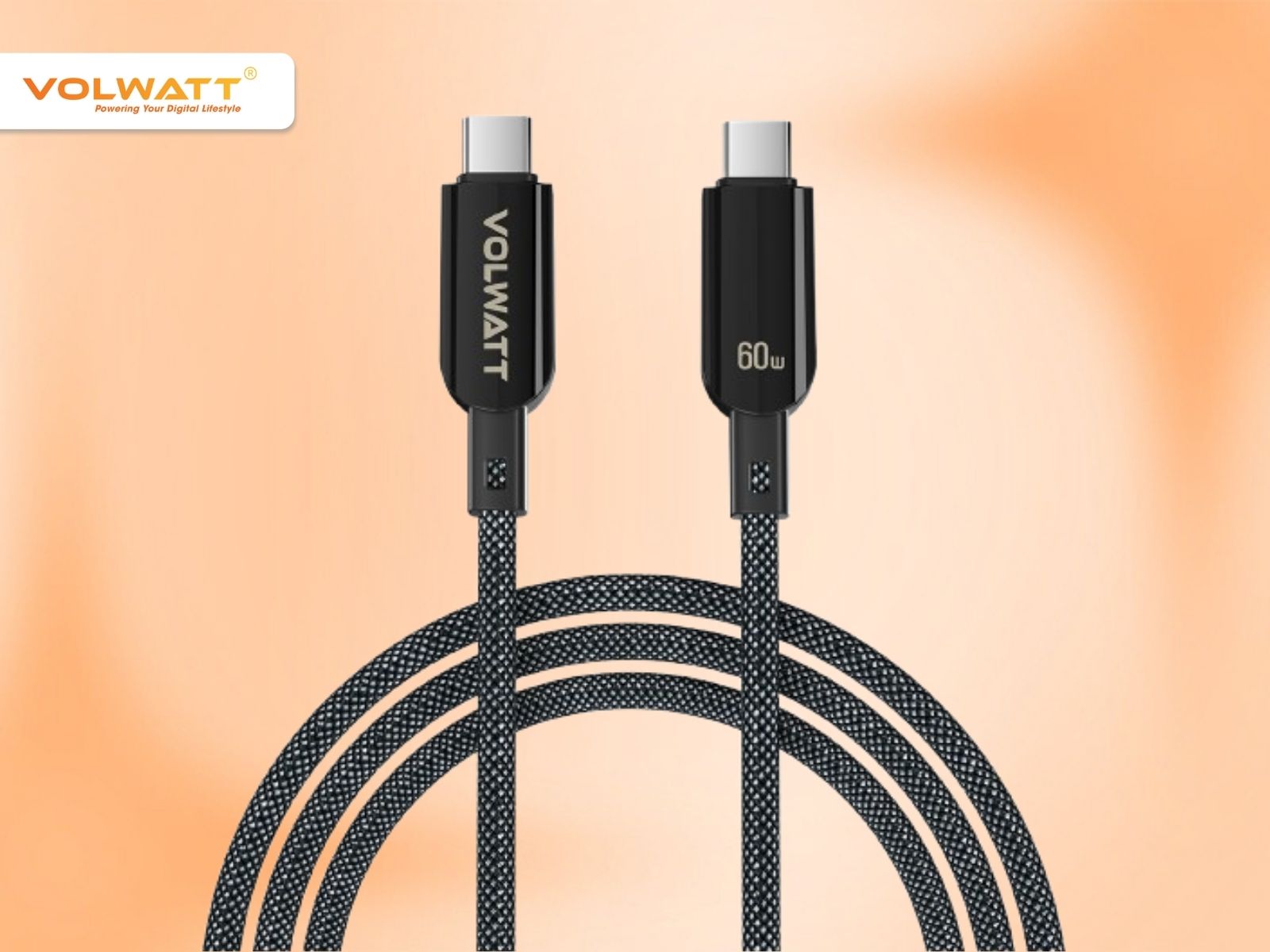 Dây cáp sạc Volwatt được sản xuất từ chất liệu bền bỉ