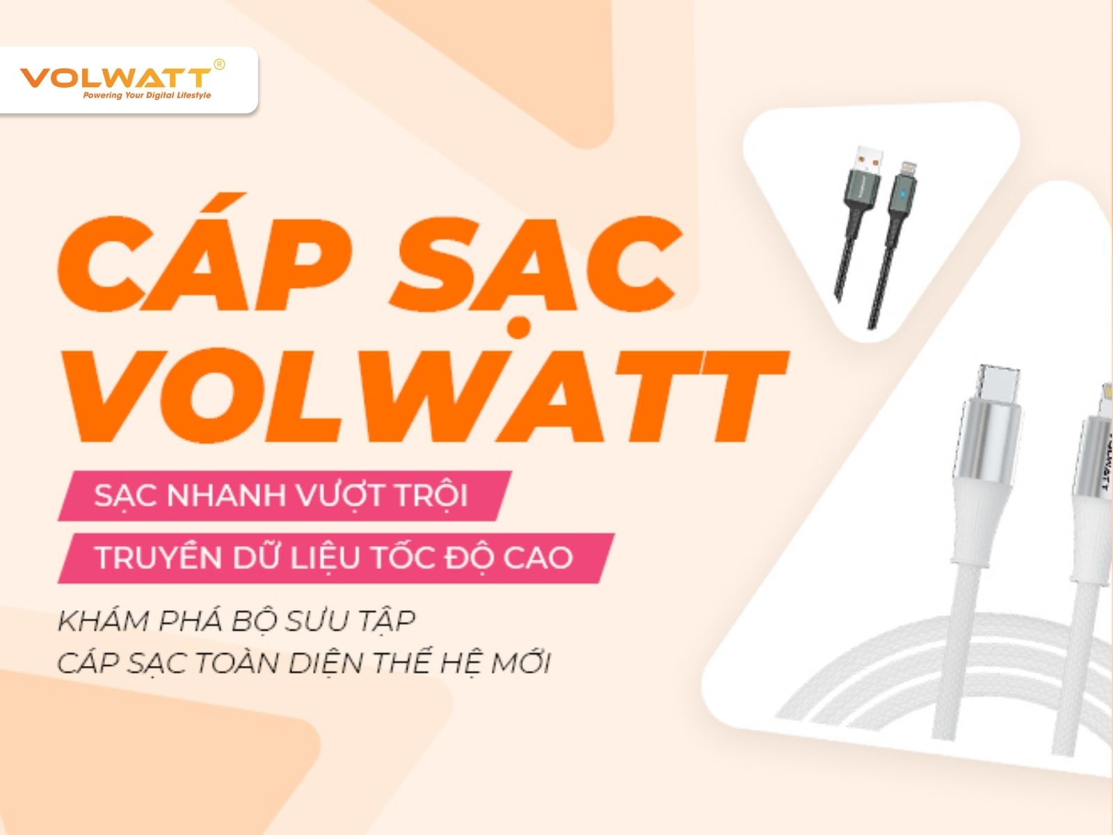 <em>Dây sạc Volwatt chính hãng mang lại độ bền và an toàn tối đa</em>