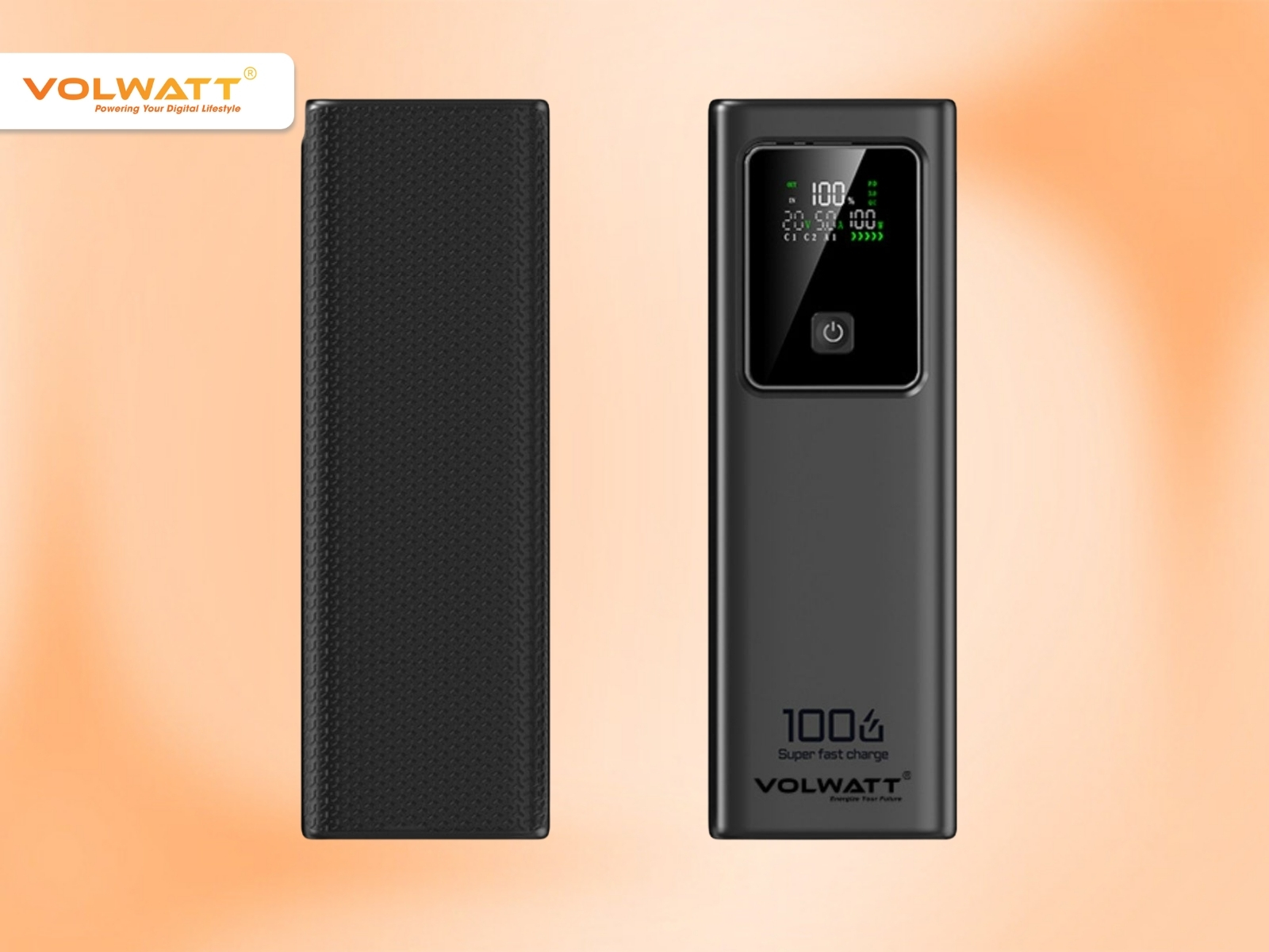 Pin sạc dự phòng Volwatt GE-81 20000mAh bảo hành 12 tháng, độ bền vượt trội