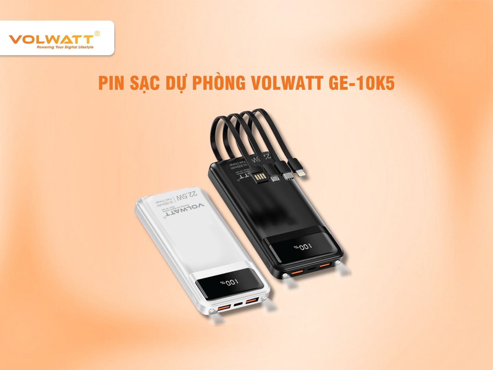 Pin sạc dự phòng Volwatt GE-10K5
