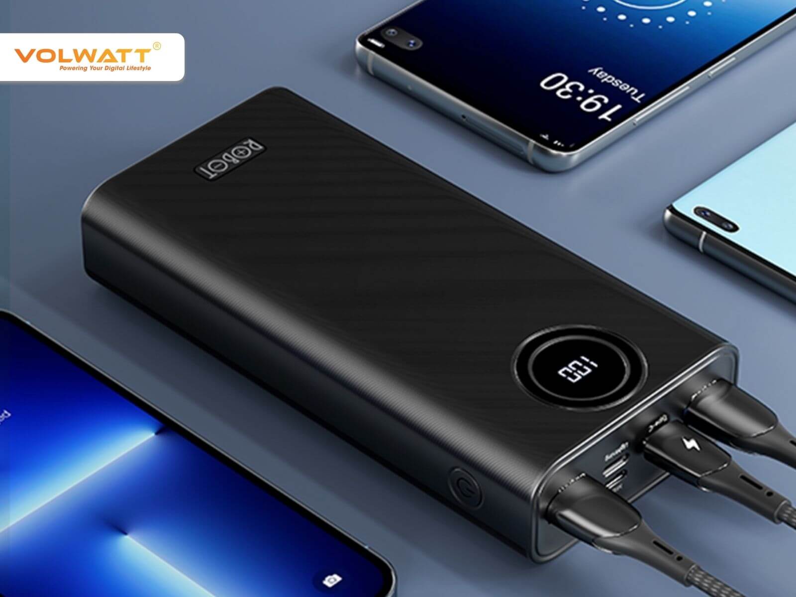 Bạn có thể theo dõi phần trăm pin của sạc dự phòng qua đèn LED
