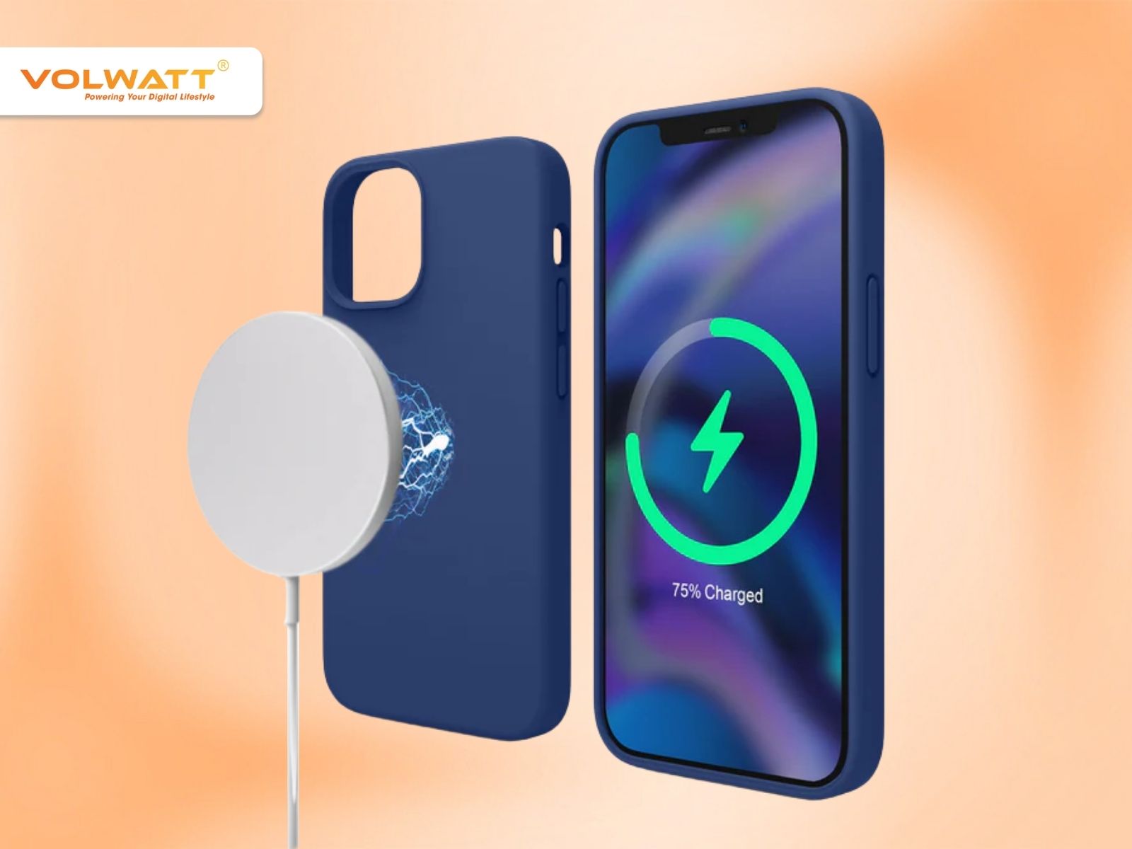 Điện thoại iPhone đang sử dụng ốp lưng MagSafe