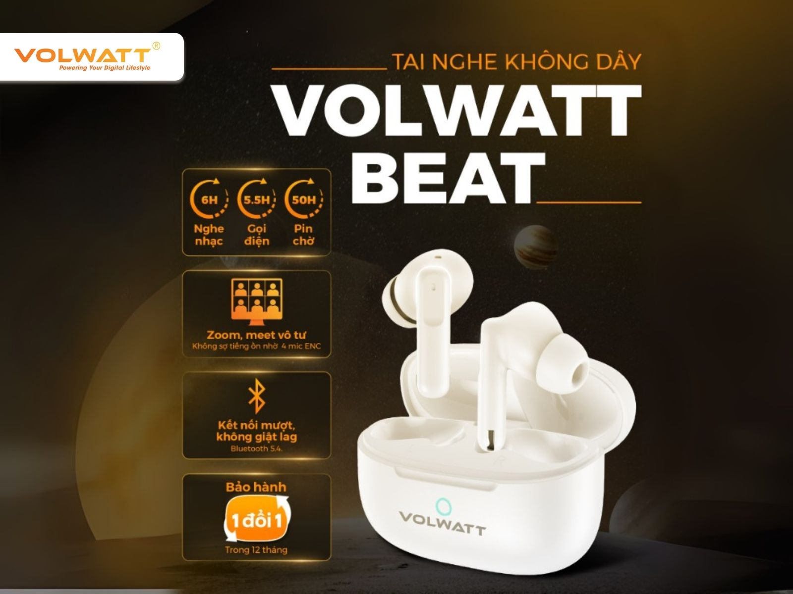 Volwatt Beat âm thanh rõ ràng và khả năng lọc tiếng ồn tốt