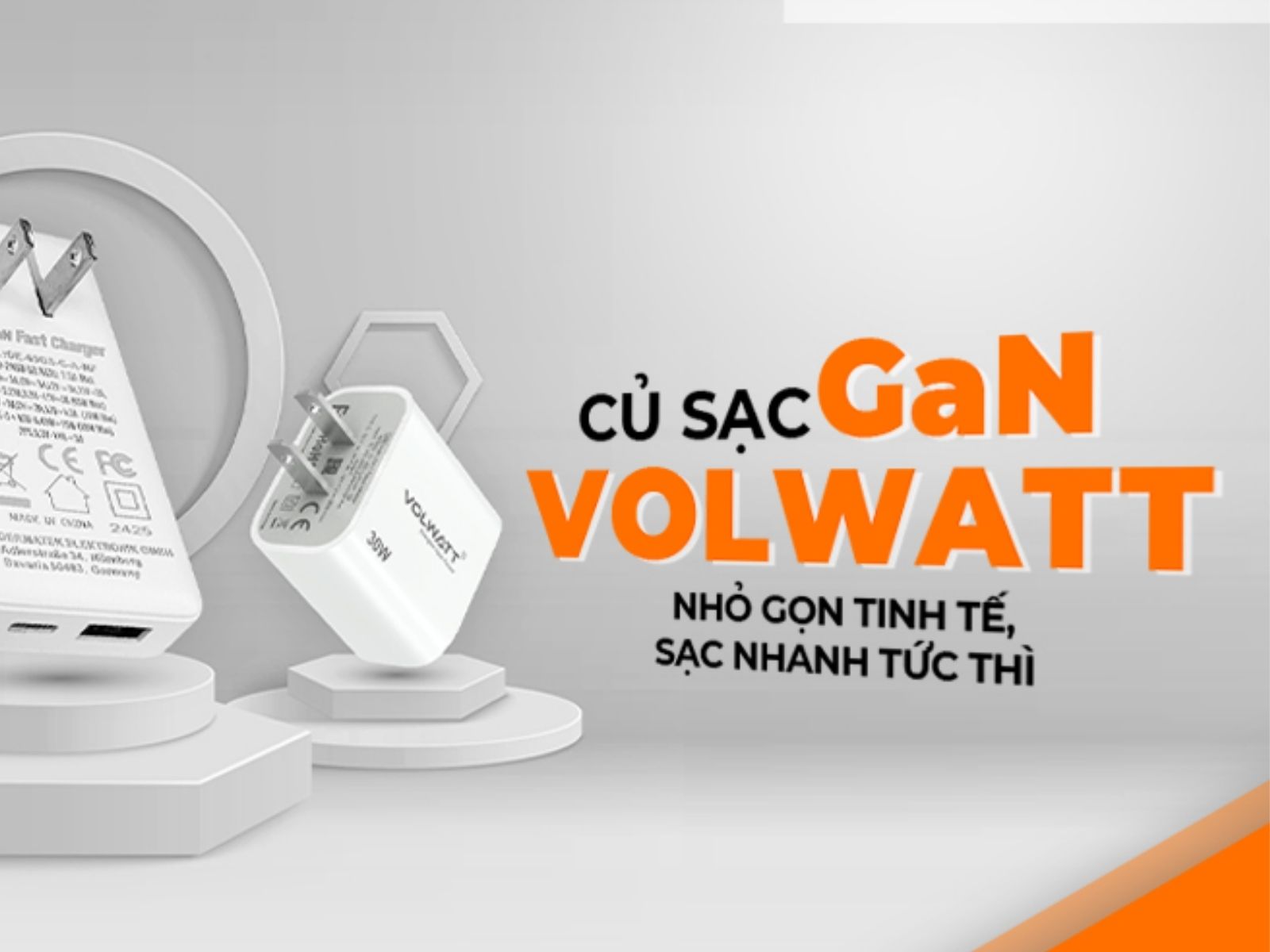 Sử dụng củ sạc chính hãng từ Volwatt cũng giúp đảm bảo dòng điện ổn định