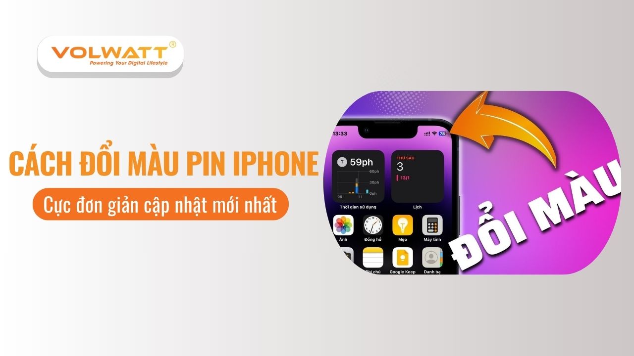 Cách đổi màu pin cho iPhone cực đơn giản cập nhật mới nhất