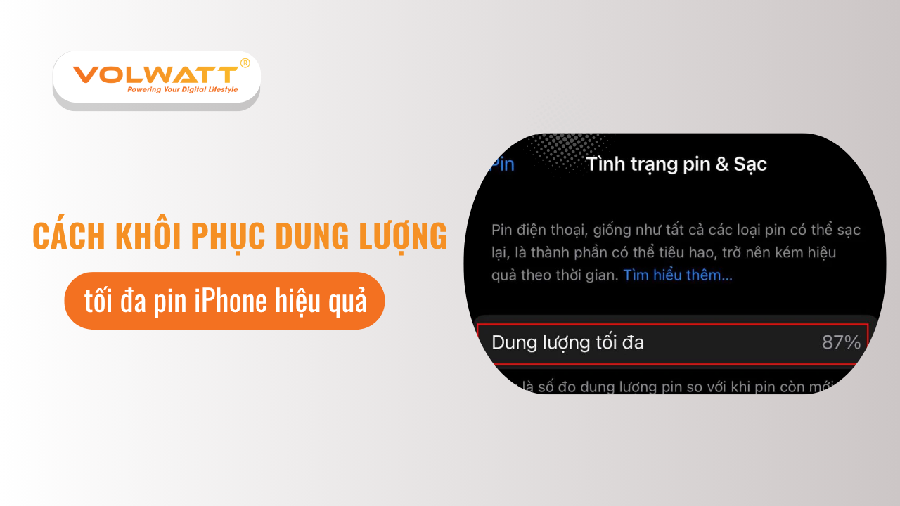 5 cách khôi phục dung lượng tối đa pin iPhone hiệu quả