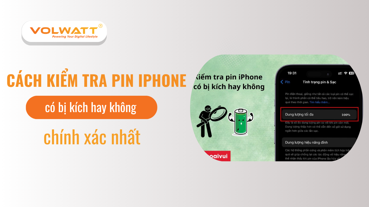 Cách kiểm tra pin iPhone có bị kích hay không chính xác nhất