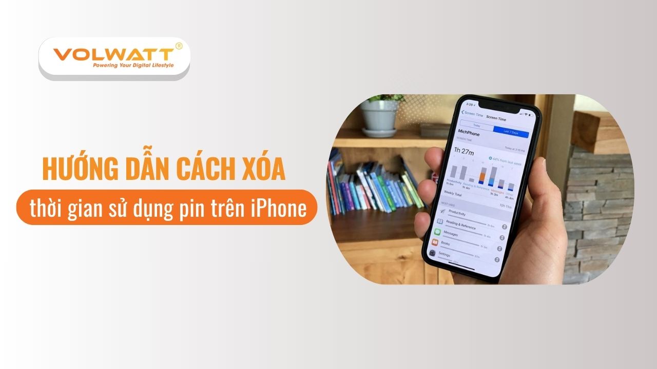 Hướng dẫn cách xóa thời gian sử dụng pin trên iPhone đơn giản
