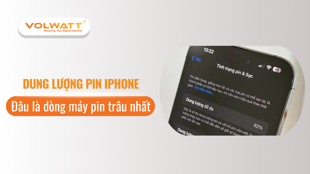 Dung lượng pin iPhone: Đâu là dòng máy pin trâu nhất 2025?