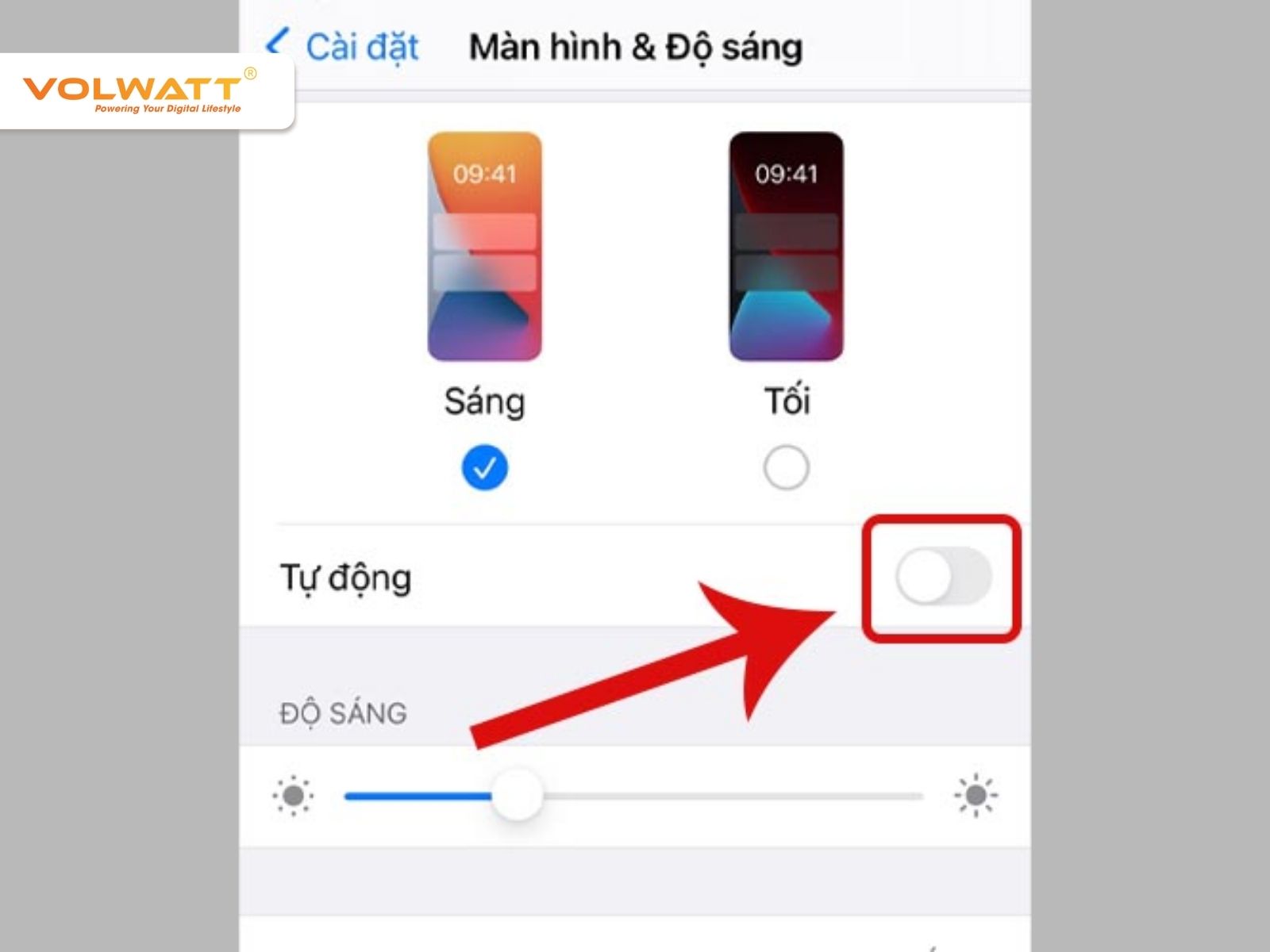 Giảm độ sáng và bật tự động để tiết kiệm pin hiệu quả