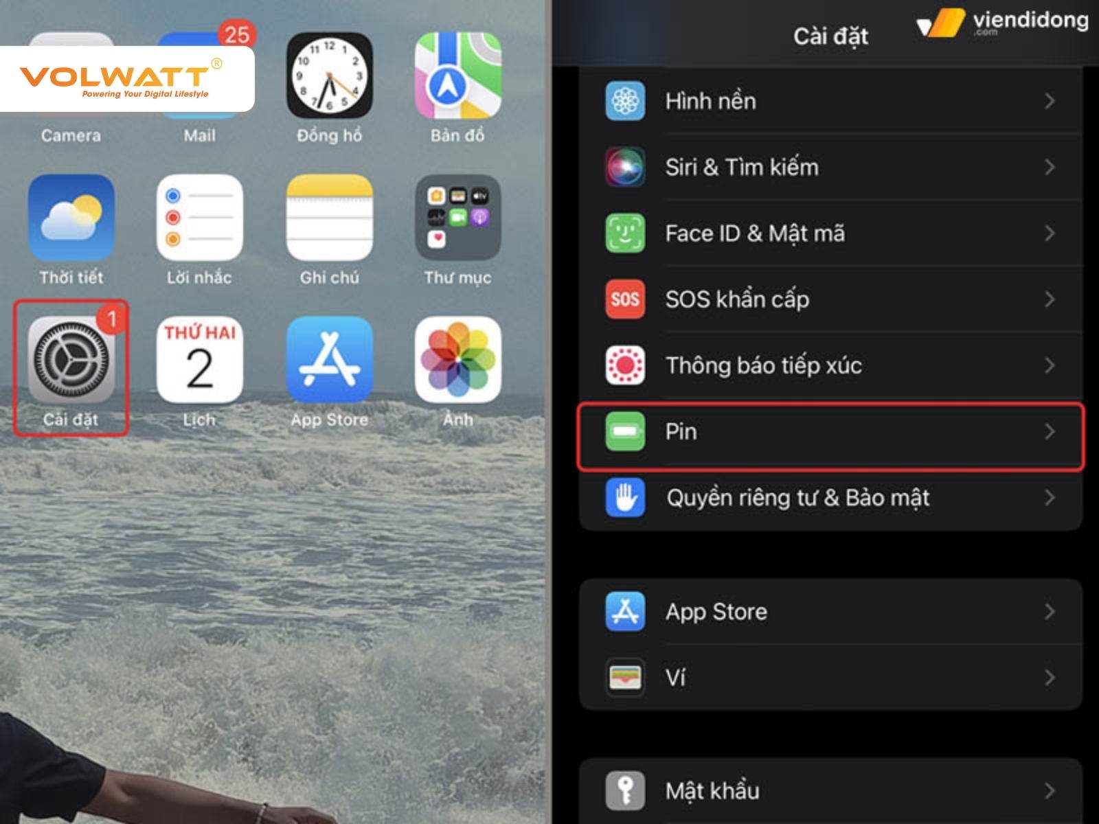 Kiểm tra pin chai để biết khi nào cần thay pin