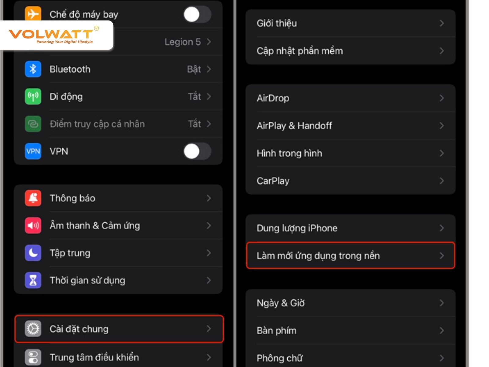 Tắt tính năng Làm mới ứng dụng trong nền giúp giảm tiêu hao pin