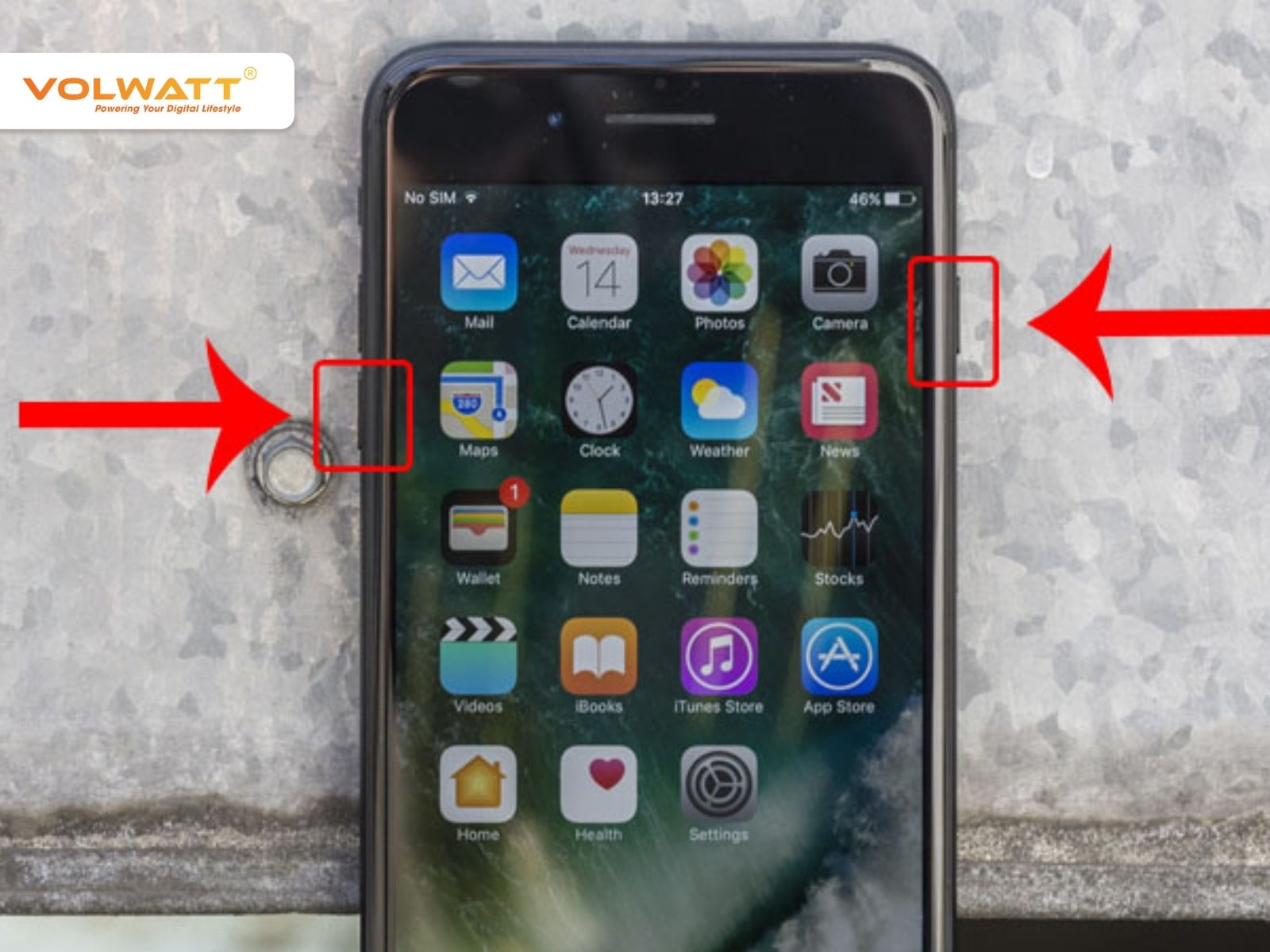 Khởi động lại iPhone bằng cách sử dụng phím cứng