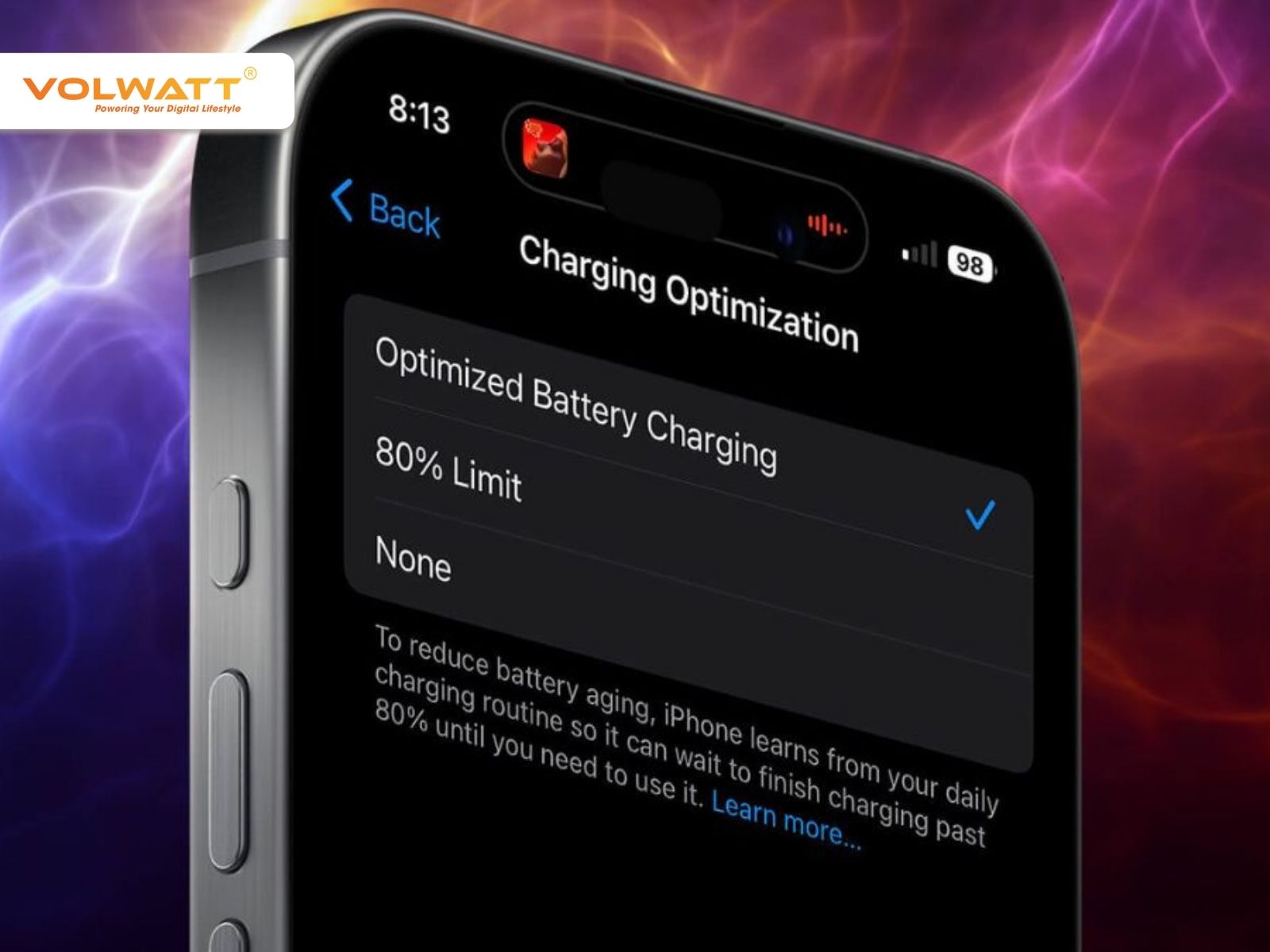 Bật tính năng Sạc pin được tối ưu hóa để giúp kéo dài tuổi thọ pin 