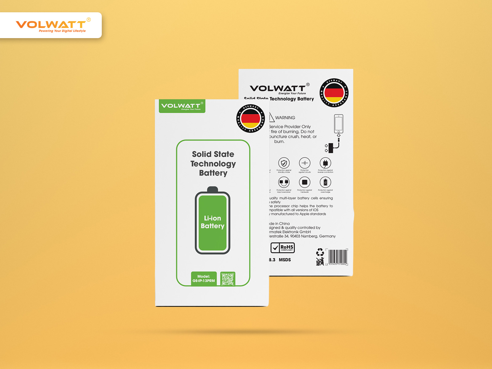 Pin điện thoại Volwatt đạt được chứng nhận quốc tế về độ an toàn