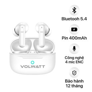 Tai nghe không dây Volwatt Beat – Tai nghe True Wireless Stereo 4 mic ENC  | Bluetooth 5.4 | Pin 400mAh