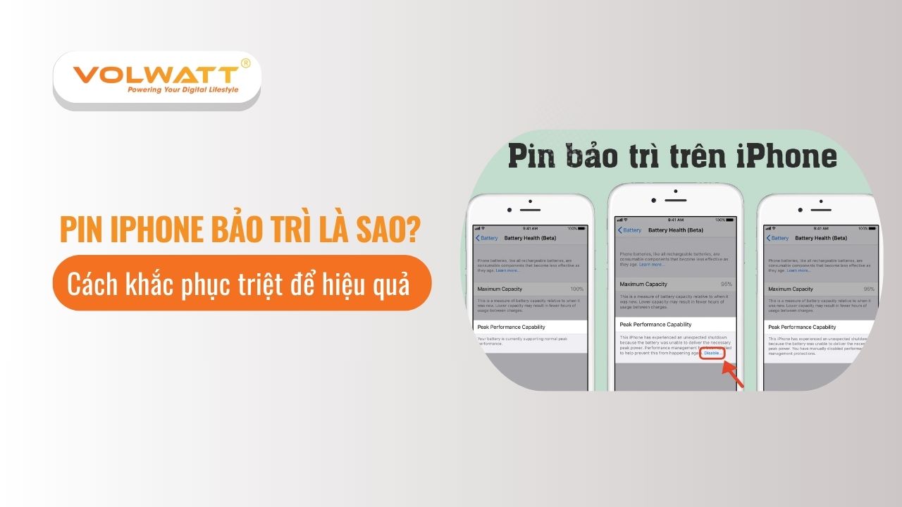 Pin iPhone bảo trì là sao? Cách khắc phục triệt để hiệu quả