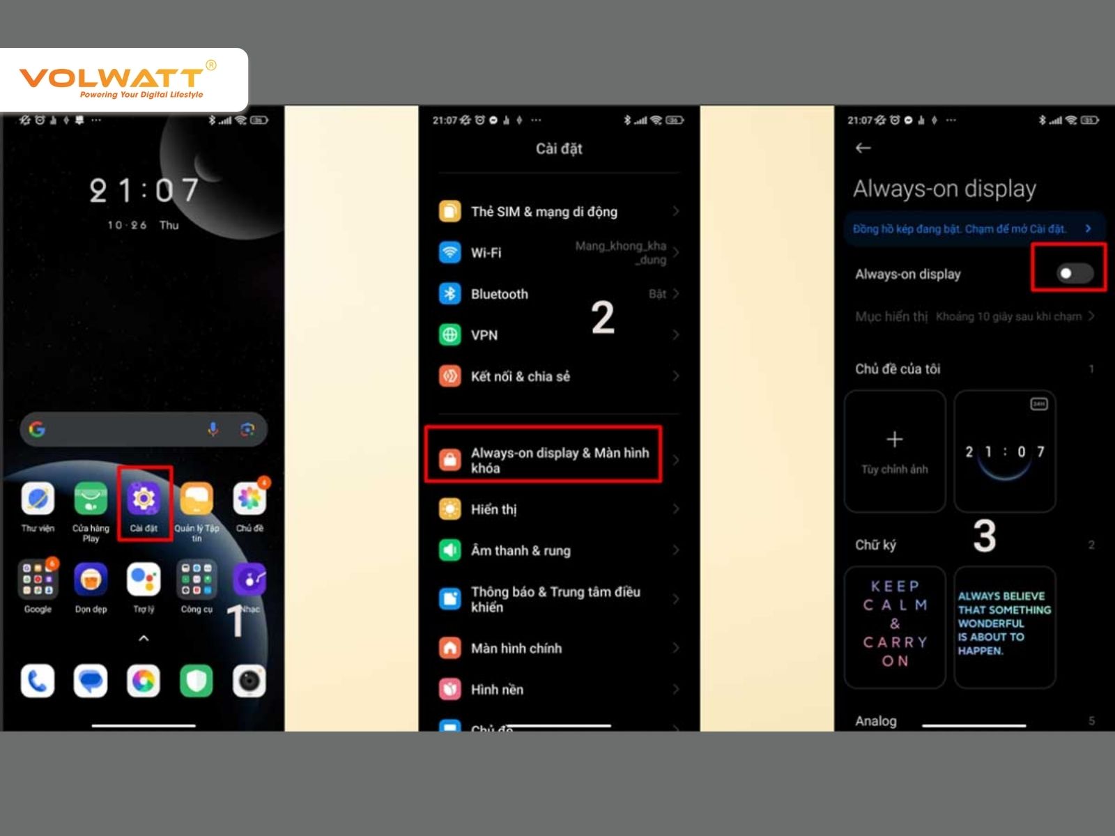 Cách kích hoạt AOD trên điện thoại Samsung/Android