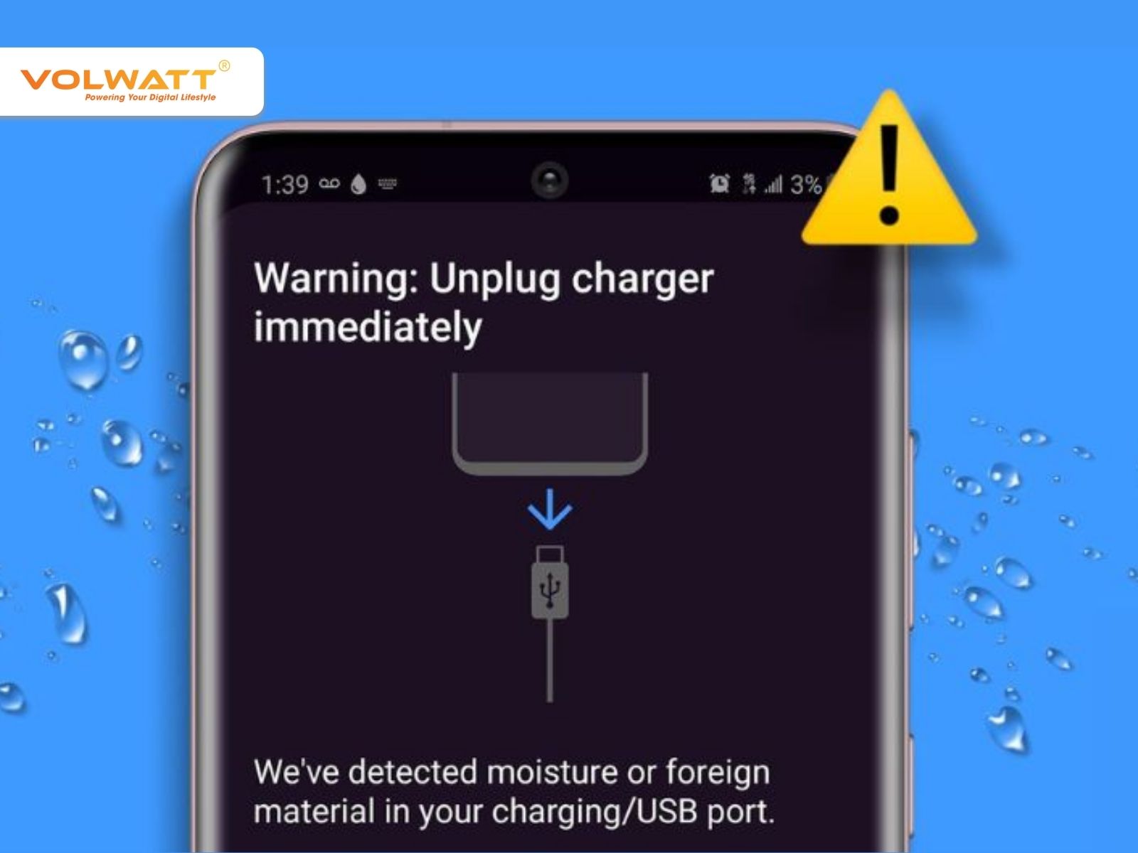 Samsung báo cổng sạc bị ẩm khi phát hiện độ ẩm trong cổng sạc